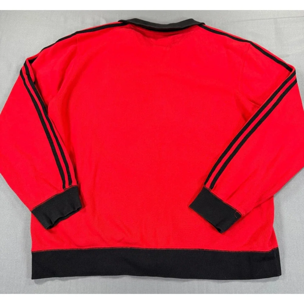 Adidas Chicago Bulls Jacket Mens XL Red Good Zip Up Track Trefoil NBA Pinhole